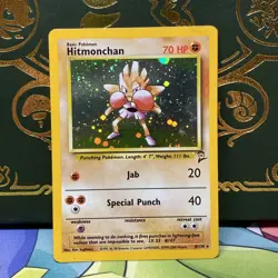 Pokemon 2000 Hitmonchan 8/130 Base Set 2 Holo LP - Image 1