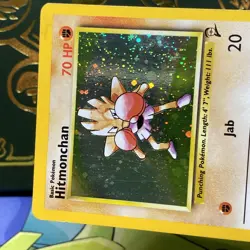 Pokemon 2000 Hitmonchan 8/130 Base Set 2 Holo LP - Image 3
