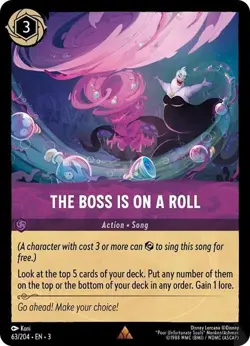 Disney Lorcana TCG - Into the Inklands - The Boss is on a Roll 63/204 - Image 1
