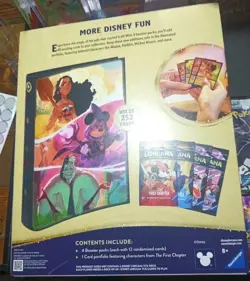 TCG Disney Lorcana Portfolio Bundle 4 Booster Packs & 1 Portfolio First Chapter - Image 2