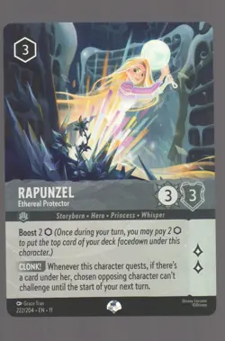 Disney Lorcana Winterspell RAPUNZEL Ethereal Protector Epic Foil #222/204 - Image 1
