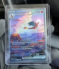 Pokemon Custom DIY Fan Art Card Charizard ex (199/165) Holo, For Display Only - Image 1