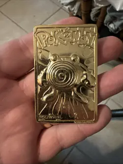 Pokemon 23K Gold Plated Poliwhirl Trading Card 1999 Burger King Limited Edition - Image 1