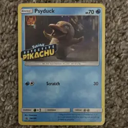Pokemon Psyduck Detective Pikachu Promo Stamped Card SM199 - Image 1