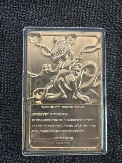 1999 Mewtwo Pokemon 24K Gold Plated Trading card Limited Edition Burger King - Image 3