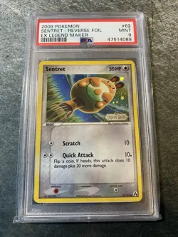 Pokemon Card Sentret 62/92 Reverse Holo Legend Maker PSA 9 MINT - Image 1