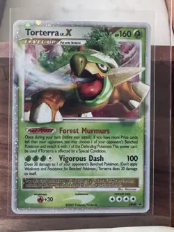 Pokemon TCG Torterra LV.X DP Black Star Promotional Holo Card DP09 - Image 1