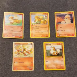 Pokemon TCG Growlithe Card Lot - 65/123, 42/130, 4/12, 55/92, 108/147, 5 Cards - Image 1