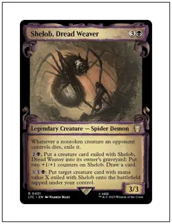 1x Shelob, Dread Weaver, Showcase Scrolls, LOTR, Magic MTG NM - Image 1
