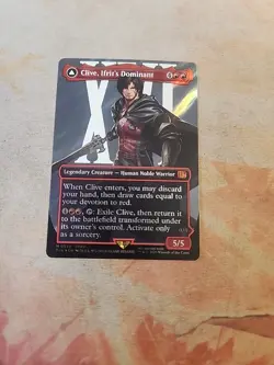 Clive, Ifrit's Dominant Borderless Surge Foil Final Fantasy MTG NM - Image 1
