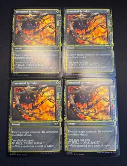 x4 Unwanted Remake - SHOWCASE FOIL - MTG Duskmourn: House of Horror - NM - Image 1