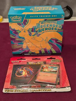 Pokemon Ascended Heroes Elite Trainer Box + Tech Sticker Collection Charmander - Image 1