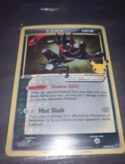 Pokemon TCG Greninja Gold Star Celebrations SWSH144 Promo Holo Sealed - Image 1