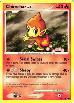 Pokemon TCG Chimchar POP Series Promos 9 13/17 Regular Common NM - Image 1