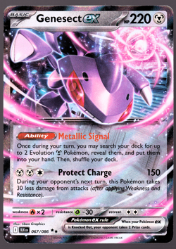 Genesect ex 067/086 Black Bolt Holo Pokemon Card 2025 NM - Image 1