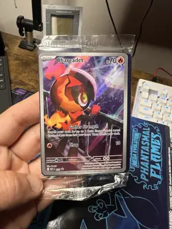 Pokemon Phantasmal Flames ETB Bulk w/ promo: Holos, Rares, Dice, Coin - Image 3