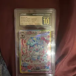 Pokemon TCG Sylveon ex CGC 10 Special Art Rare Holo Japanese 212/187 - Image 1