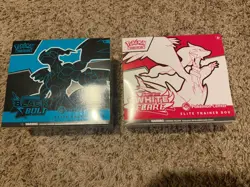 BRAND NEW SEALED Pokemon Center Black Bolt & White Flare ETBs (Set Of Two Total) - Image 1