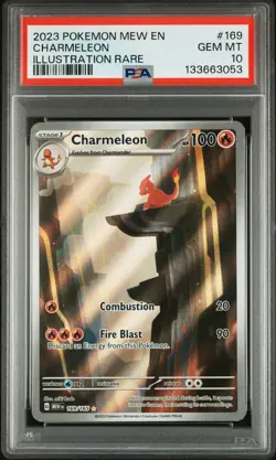 2023 POKEMON MEW EN-151 ILLUSTRATION RARE #169 CHARMELEON PSA 10 - Image 1