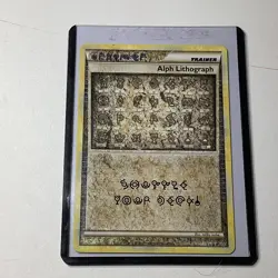 Alph Lithograph TWO Trainer Secret Rare HGSS Unleashed Pokemon Card LP - Image 3