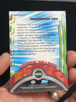 2000 Topps Pokemon TV #HV12 Professor Oak Holo Foil Animation Series 3 HP - Image 3