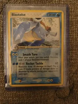 Pokemon Pop Series 3 Promo Blastoise 1/17 Non-Holo Rare Damage Condition - Image 2