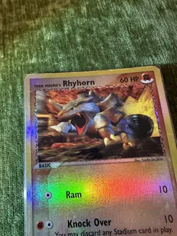 Pokemon Team Magma's Rhyhorn 38/95 REVERSE HOLO - Ex Team Magma vs Team Aqua - Image 2