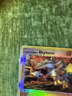 Pokemon Team Magma's Rhyhorn 38/95 REVERSE HOLO - Ex Team Magma vs Team Aqua - Image 3