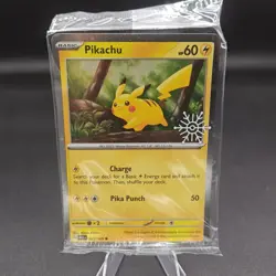 Pokemon TCG Snowflake Stamped Pikachu Holiday Calendar 025/165 Promo Card - Image 1