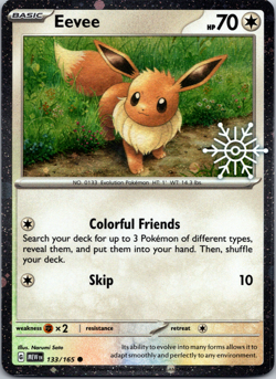 Pokemon TCG Eevee Eevee Snowflake Holo 2025 Advent Calendar Promo NM - Image 1