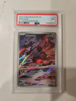 Pokemon TCG Groudon Illustration Rare Paradox Rift 199/182 PSA 9 - Image 1