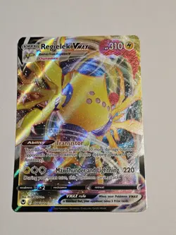 Pokemon Regieleki VMAX Ultra Rare Holo SWSH12: Silver Tempest 2022 058/195 NM - Image 1