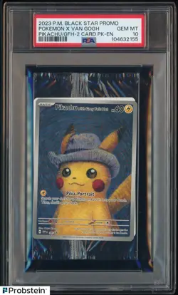 2023 Pokemon Pikachu with Grey Felt hat Van Gogh 085 Sealed Promo PSA 10 - Image 1