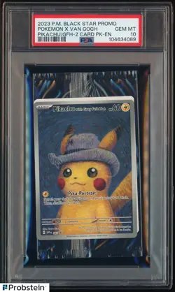 Pokemon Pikachu with Grey Felt hat Van Gogh 085 Graded Sealed Promo PSA 10 - Image 1