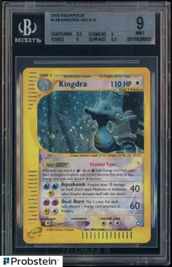 2003 Pokemon Aquapolis #148 Kingdra Holo R BGS 9 MINT - Image 1