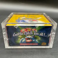 Pokemon EN Base Set Unlimited Booster Box WOTC Factory Sealed w/ Acrylic Case - Image 4