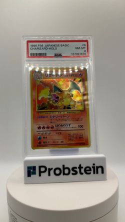 1996 Pokemon Japanese Basic #6 Charizard Holo Rare PSA 8 NM-MT - Image 2