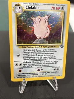 Pokemon TCG Clefable Jungle 1/64 Holo Unlimited Holo Rare - Image 3