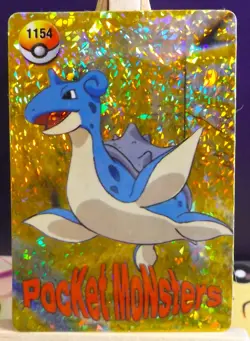 POKEMON POCKET MONSTERS VENDING PRISM STICKER 1154 LAPRAS CHARIZARD REV. - Image 1