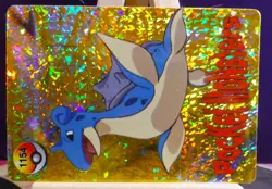 POKEMON POCKET MONSTERS VENDING PRISM STICKER 1154 LAPRAS CHARIZARD REV. - Image 2