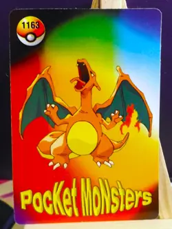 POKEMON POCKET MONSTERS VENDING PRISM STICKER 1154 LAPRAS CHARIZARD REV. - Image 3