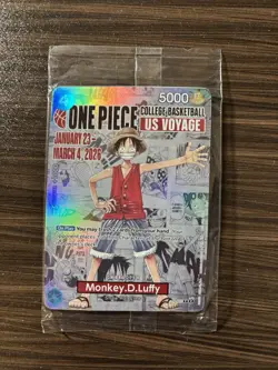 SEALED - One Piece College Basketball US Voyage Promo Full Art Holo P-055 Card - Image 1