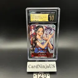 CGC PRISTINE 10 Nico Robin ST01-008 C 25th Edition Parallel ONE PIECE Card Game - Image 1
