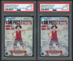 One Piece College Basketball US Voyage Monkey D Luffy PSA 10 Sequential Set (5) - Image 3