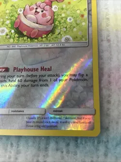Happiny 161/214 NM Reverse Holo Sun Moon Unbroken Bonds Happy Baby Pokemon Card - Image 4