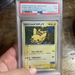 PSA 7 Pokemon Card Pokepark's Pikachu Promo Pokepark Forest 2005 004 Japanese - Image 3