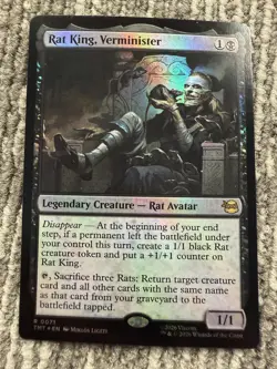 Magic The Gathering MTG Rat King Verminister Black Foil TMT Rare 0071 Card - Image 1