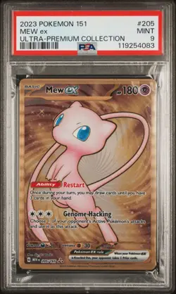 PSA 9 METAL Mew ex Full Art Ultra Rare 151 UPC Promo Pokemon Card SVP 205/165 - Image 4