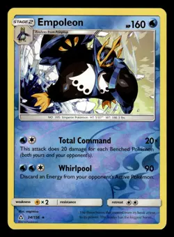 Empoleon 34/156 Reverse Holo S&M Ultra Prism Pokemon Card - Image 1