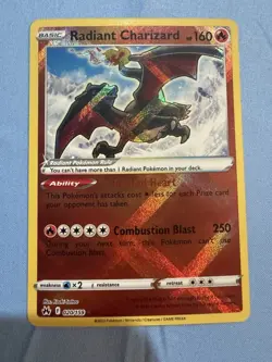 Pokemon TCG Radiant Charizard Crown Zenith Holo Card 020/159 NM Condition - Image 1